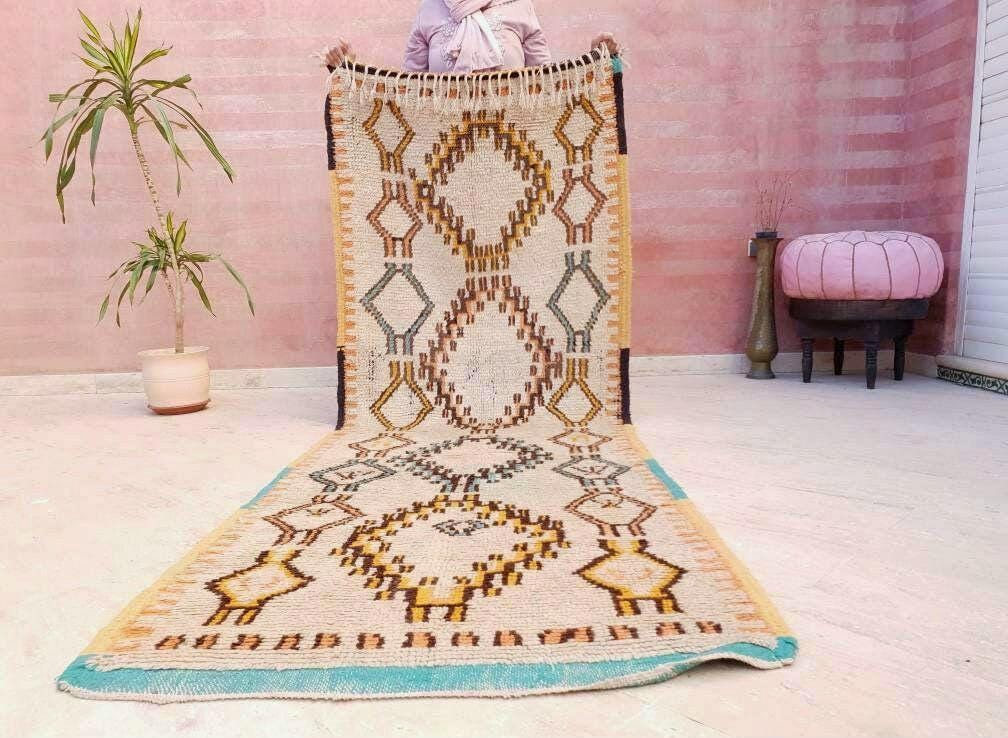 50% OFF CLOSING SALE Vintage Moroccan Rug 3x9 Unique Vintage Runner rug, Berber collector rug berber Rug, Bohemian tribal rug