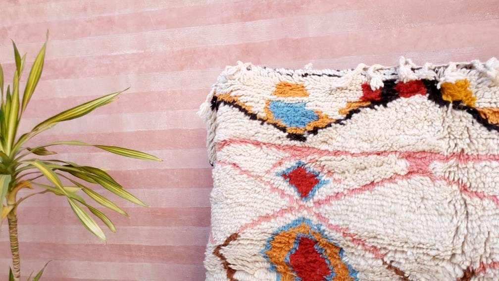 50% OFF CLEARANCE SALE Fine Moroccan Rug 6.1x9.1 by Me, designer Soft Berber Azilal Rug, Large Wool Rug, Nursery rug, living room rug
