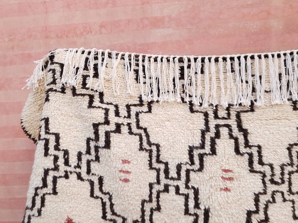 50% OFF CLEARANCE SALE Fine Morrocan Rug 6x9 Most Authentic Berber Azilal wool rug by Myself - Geometric Living room rug, handmade wool rug