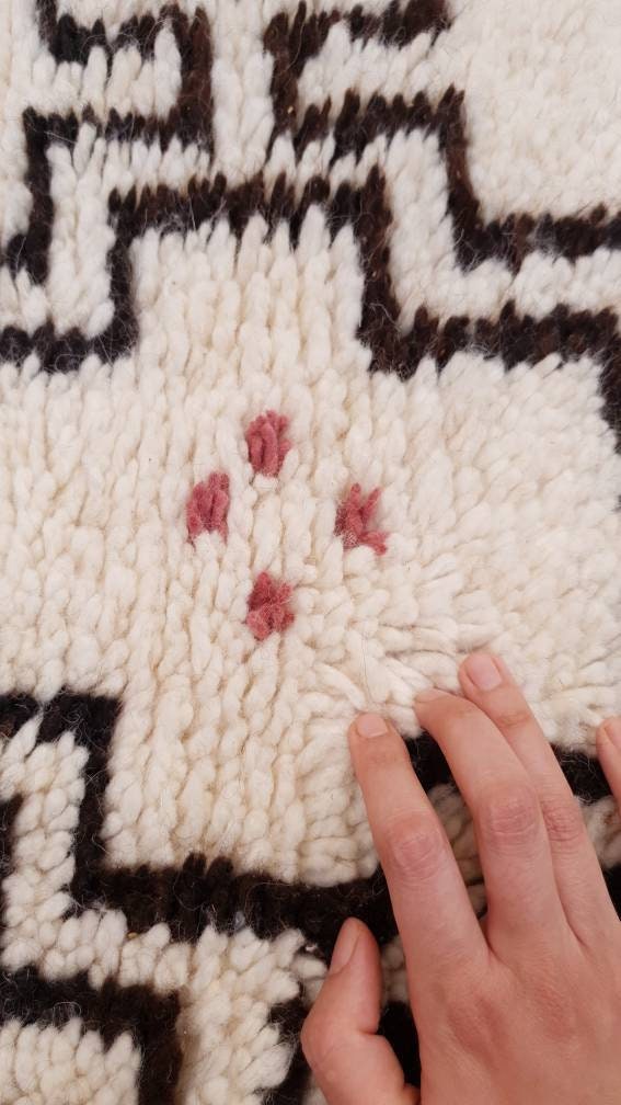 50% OFF CLEARANCE SALE Fine Morrocan Rug 6x9 Most Authentic Berber Azilal wool rug by Myself - Geometric Living room rug, handmade wool rug