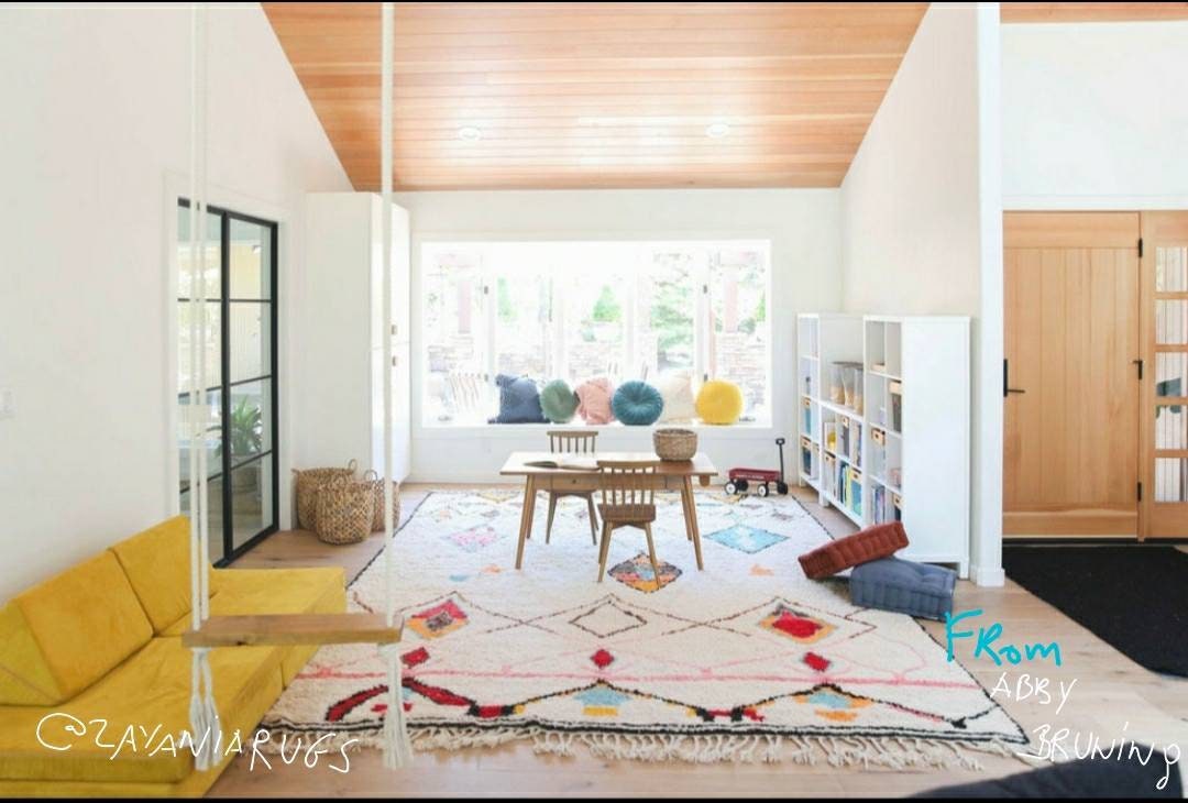 50% OFF CLEARANCE SALE Fine Moroccan Rug 6.1x9.1 by Me, designer Soft Berber Azilal Rug, Large Wool Rug, Nursery rug, living room rug
