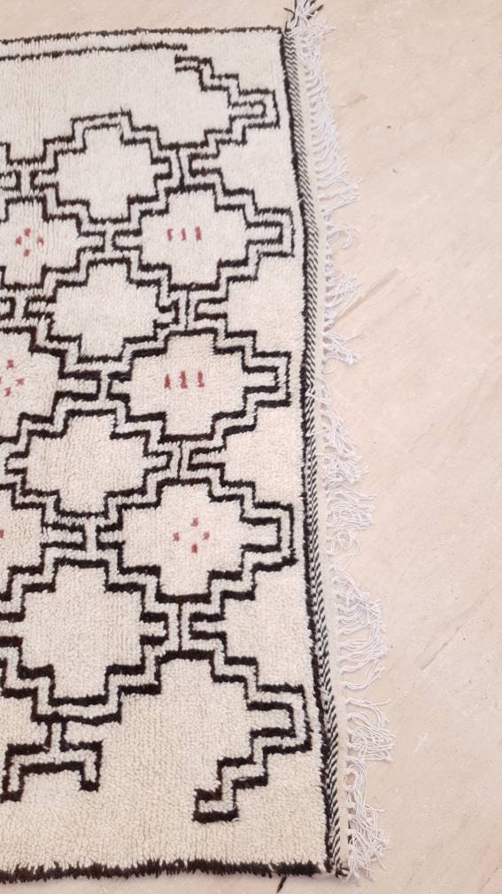 50% OFF CLEARANCE SALE Fine Morrocan Rug 6x9 Most Authentic Berber Azilal wool rug by Myself - Geometric Living room rug, handmade wool rug