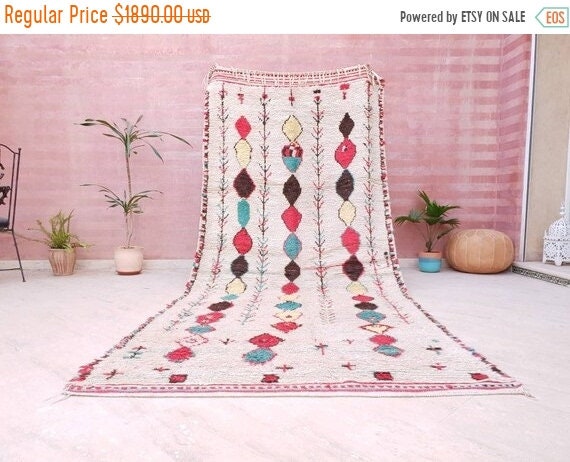 Vintage Moroccan Rug 5x11 Gorgeous Vintage Azilal Rug vintage Berber Rug, large Handmade Rug antique living room rug