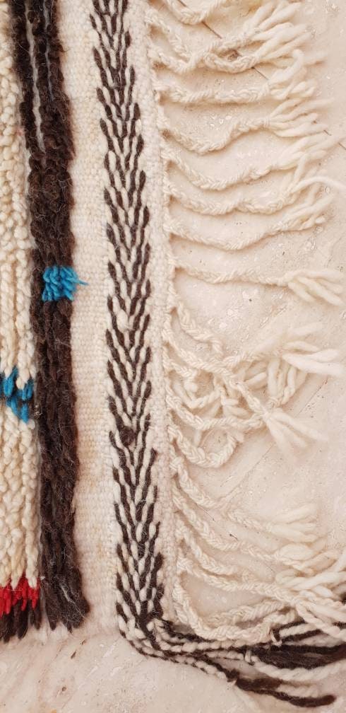 50% OFF CLEARANCE SALE Fine Moroccan rug 5.5x9.5 Gorgeous Azilal rug beautiful Fluffy Wool Moroccan Rug, Handmade Living Room berber rug