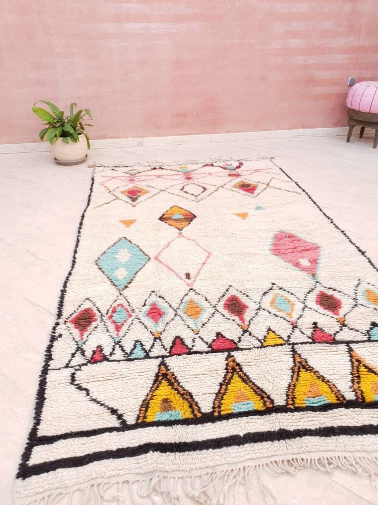 Gorgeous Moroccan Rug, Soft Designer by ME Berber Azilal Rug, beni ourain rug, Authentic rug Nursery rug bedroom rug living room rug