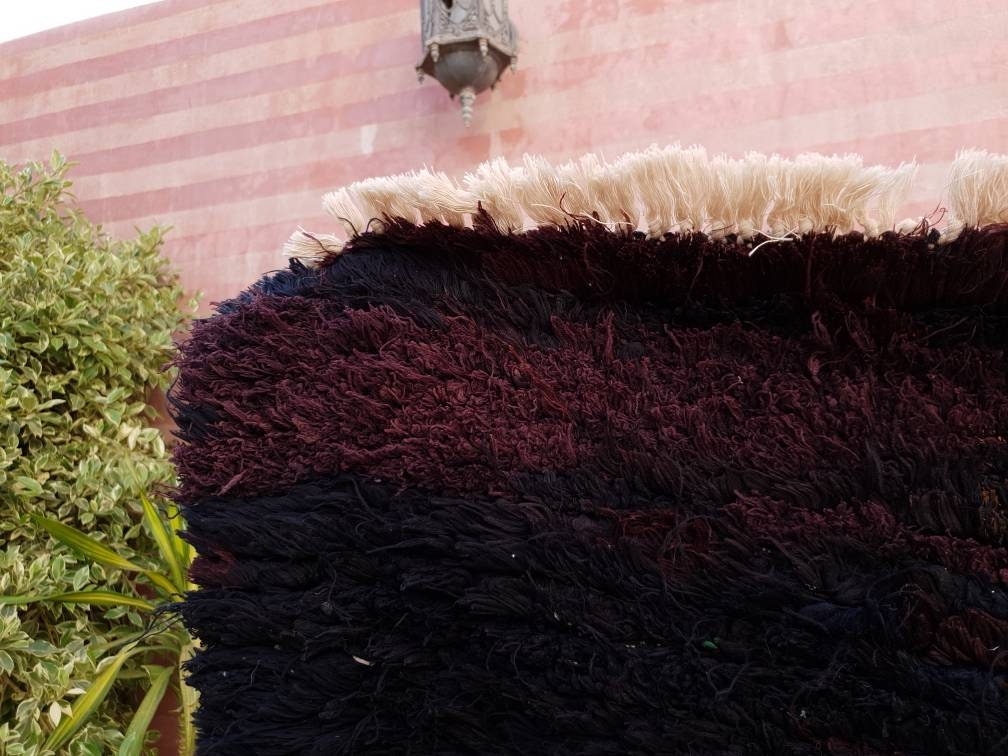 Vintage Moroccan Rug 3.7x9.2 Super Pretty Runner Rug | Boujaad Rug | Berber Boucherouite Rug | Hallway Rug | Vintage Entry way Rug