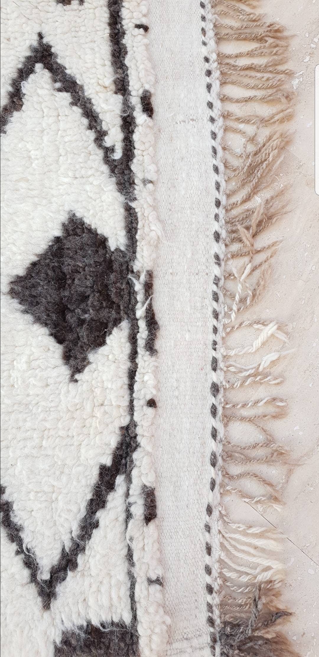 50% OFF CLOSING SALE Moroccan Rug 4.7x7.5 Natural rug Fine Beni Ourain Rug, fluffy living room rug bedroom rug nursery rug black neutral rug