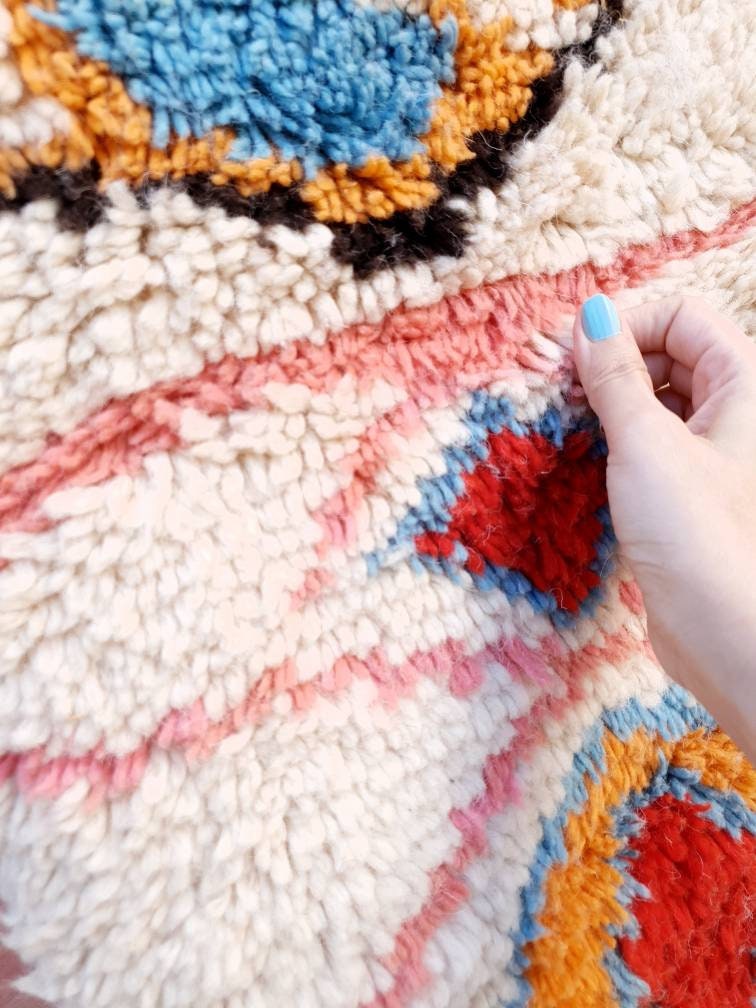 50% OFF CLEARANCE SALE Fine Moroccan Rug 6.1x9.1 by Me, designer Soft Berber Azilal Rug, Large Wool Rug, Nursery rug, living room rug