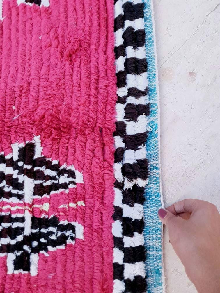 50% OFF CLOSING SALE Gorgeous Moroccan Rug, Hot Pink Berber Rug 5.9x9 Unique boujaad rug, Morrocan runner rug handmade bohemian rug