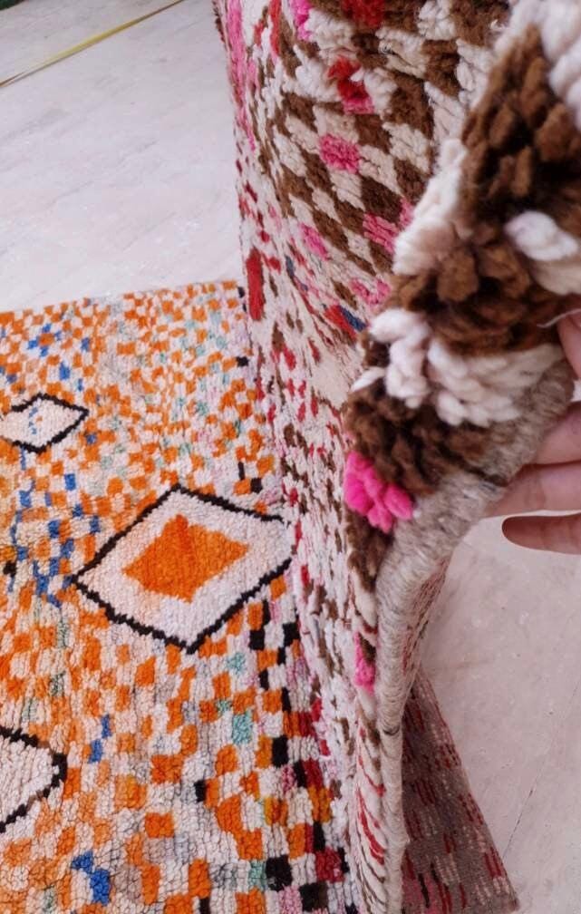 50% OFF CLOSING SALE Vintage Moroccan rug 5x8 boujaad rug gorgeous authentic Berber beige living room rug bedroom rug beni ourain rug