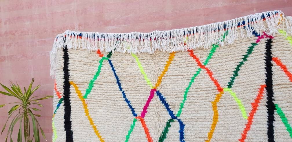 50% OFF CLOSING SALE Authentic Moroccan Rug 5x8 Fine Berber Azilal Rug unique Authentic Moroccan Wool rug soft bedroom rug living rug