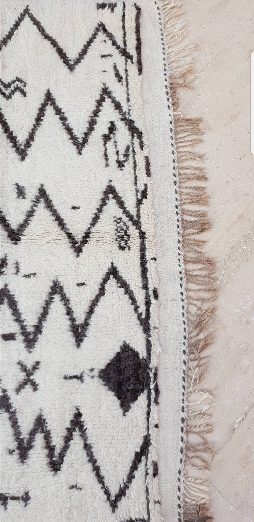 50% OFF CLOSING SALE Moroccan Rug 4.7x7.5 Natural rug Fine Beni Ourain Rug, fluffy living room rug bedroom rug nursery rug black neutral rug