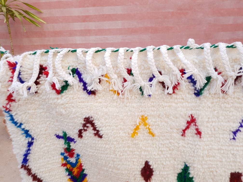 Moroccan rug, Azilal rug "Candy Castle" Colorful Rug Berber wool rug, bedroom rug living room rug nursery bedside children rug