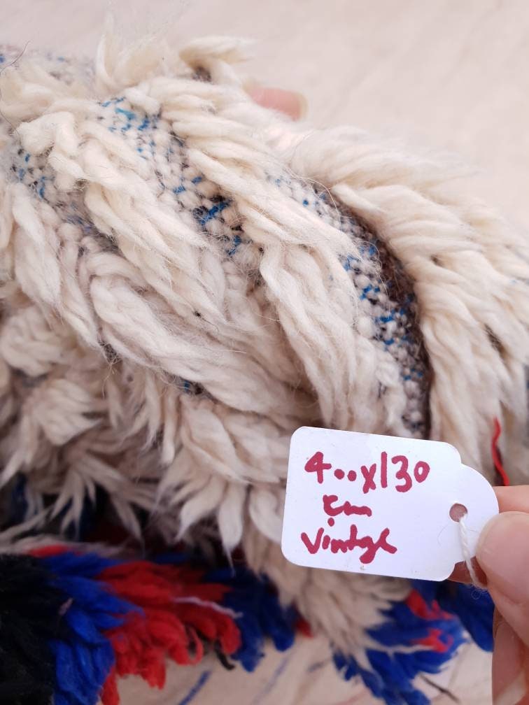 Vintage Morrocan Rug,  large Moroccan area rug, 4.25×13 ft Azilal Rug, bedroom rug, living room rug, tribal rug, boujaad rug