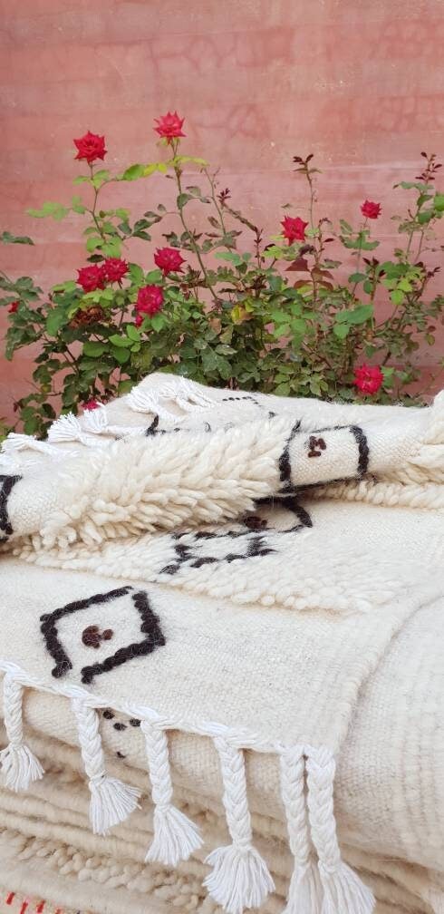 Moroccan Rug, fine unique Berber wool rug 3x5 , bedroom rug living room rug nursery rug beni ourain rug bedside rug handmade rug