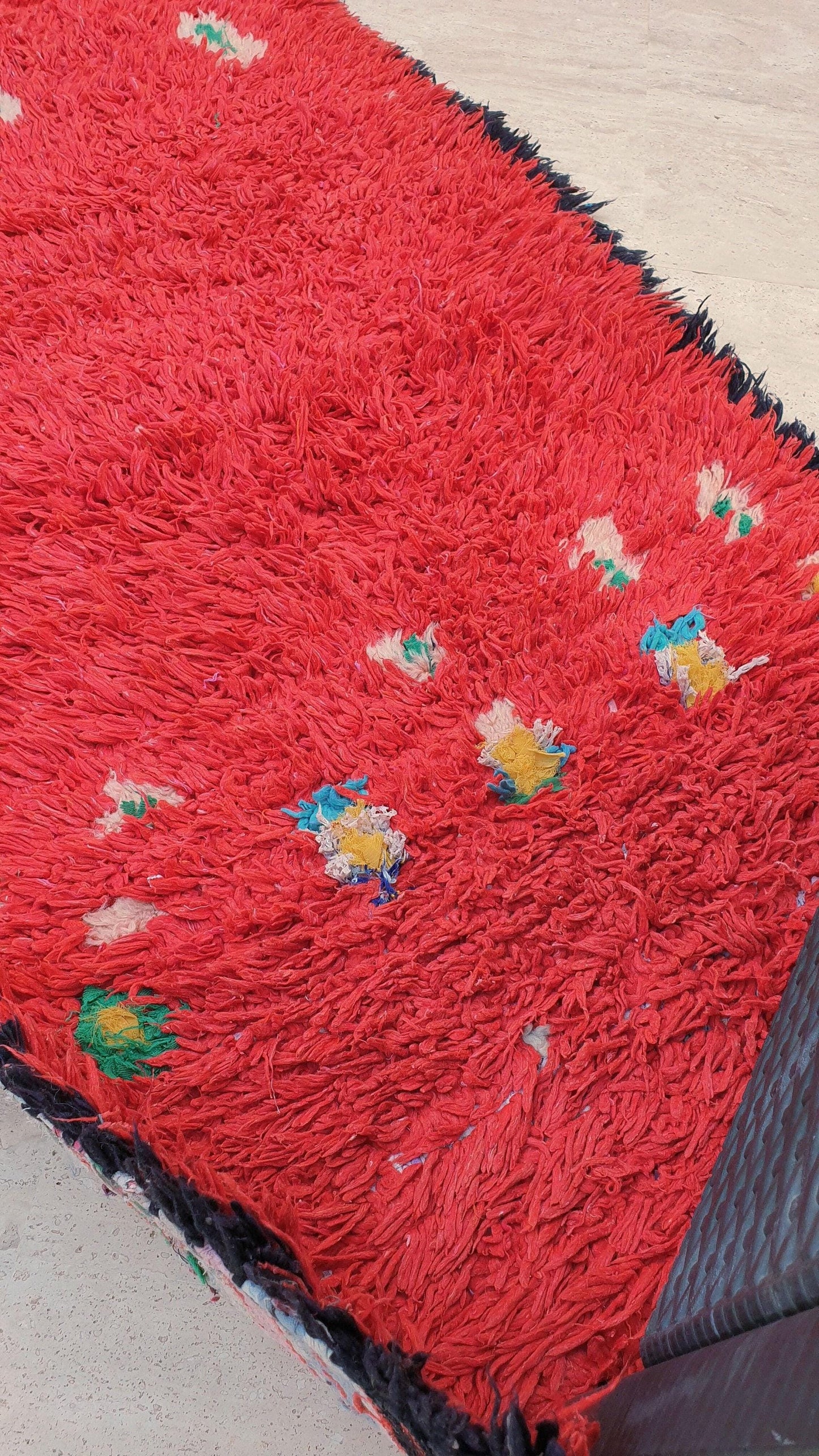 50% OFF CLOSING SALE Vintage Moroccan Rug 3x9.2 Gorgeous Unique Red Boujaad Statement Runner Rug, red living room rug Abstract rug