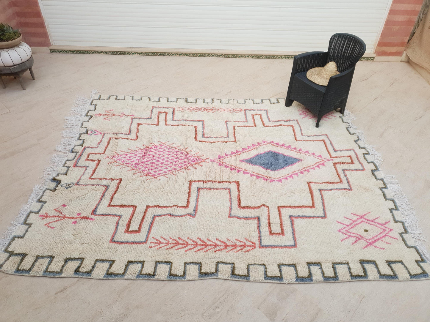 Gorgeous Moroccan Rug 8.3x10.3 Finest Soft Moroccan Rug by ME, Berber Azilal Rug, beni ourain rug, Nursery rug