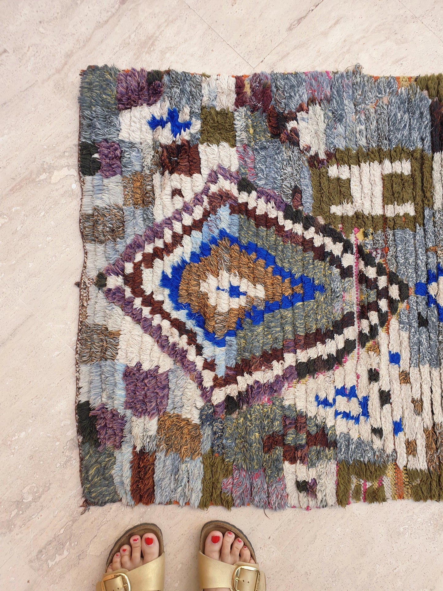 Gorgeous Moroccan Runner rug 2.5x7 unique gray purple abstract tribal rug, kitchen rug, statement hallway rug