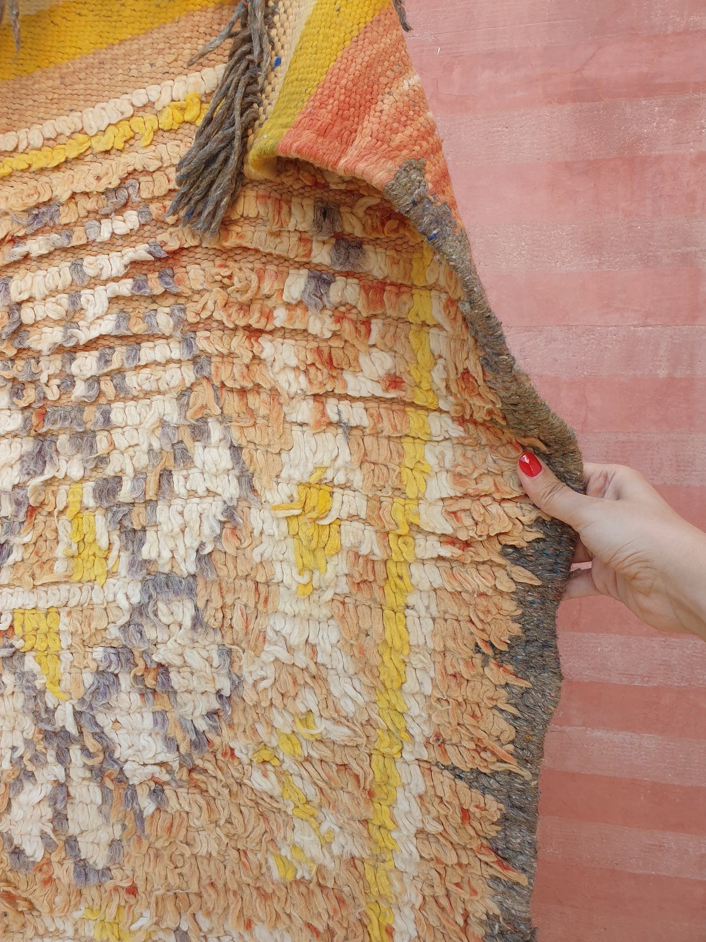 50% OFF CLOSING  SALE Stunning Moroccan rug 5x8.8 Rare Antique Yellow Gray Vintage Boujad rug Authentic  Morrocan Tribal Saffron rug