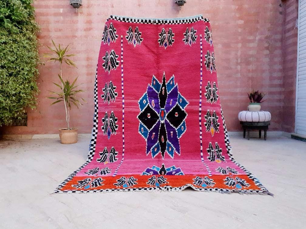 50% OFF CLOSING SALE Gorgeous Moroccan Rug, Hot Pink Berber Rug 5.9x9 Unique boujaad rug, Morrocan runner rug handmade bohemian rug
