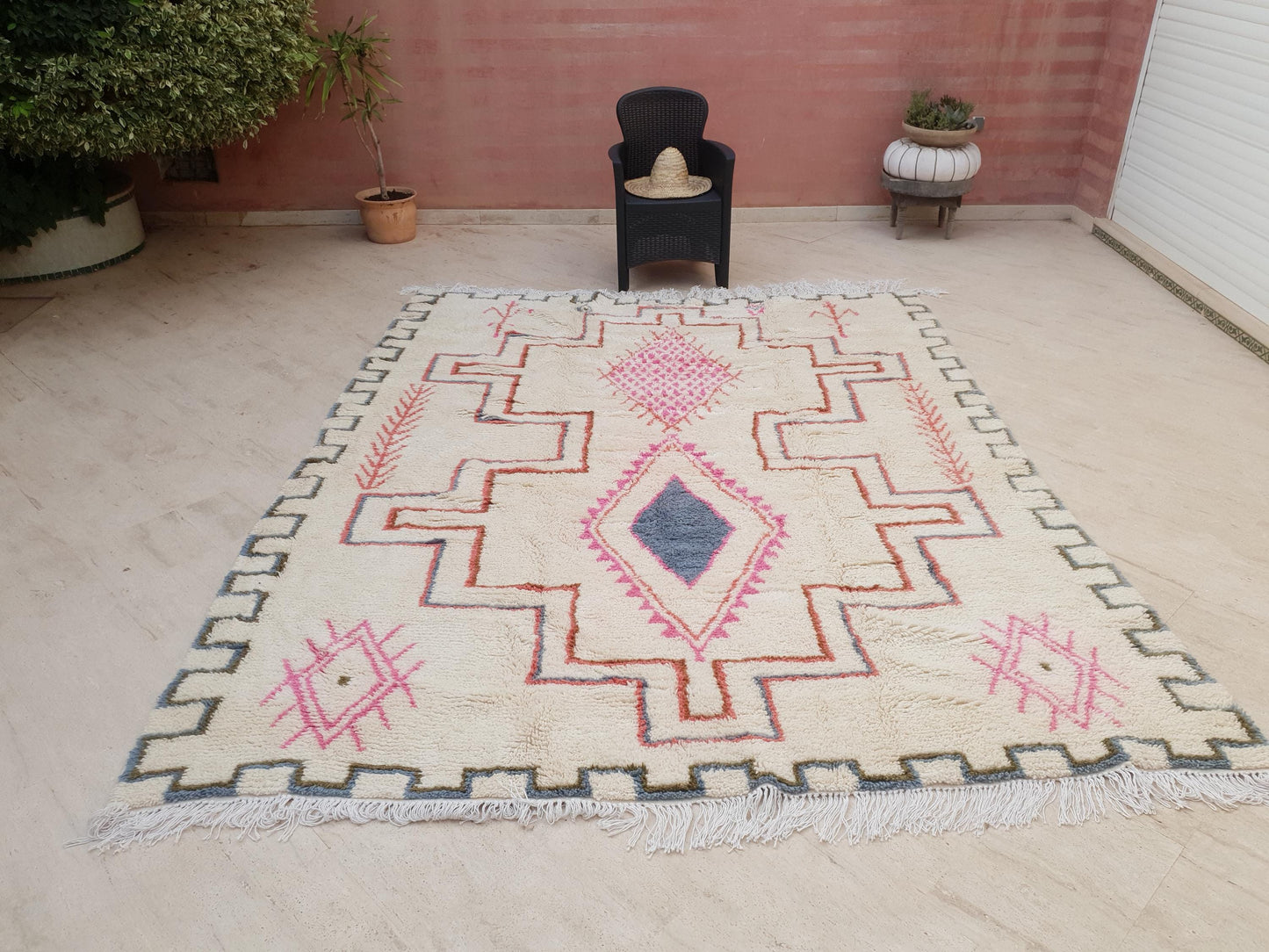 Gorgeous Moroccan Rug 8.3x10.3 Finest Soft Moroccan Rug by ME, Berber Azilal Rug, beni ourain rug, Nursery rug