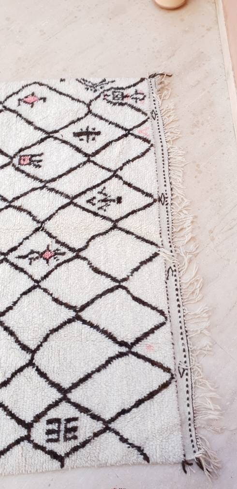 Unique Morrocan Rug 6.1x10 by Me, fine wool rug Moroccan Artist rug bedroom rug living room rug, finest wool rug beni ourain rug, azilal rug