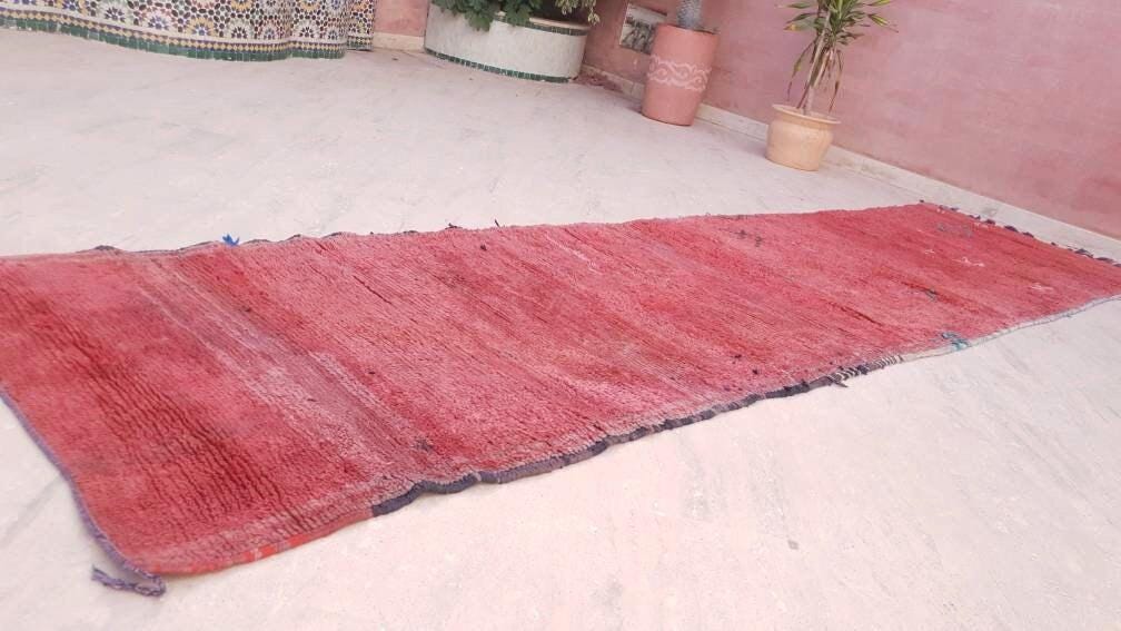 Vintage Moroccan Rug 3.2x12.5 Gorgeous Boujaad Unique runner Rug | Antique Entryway Rug | hallway rug