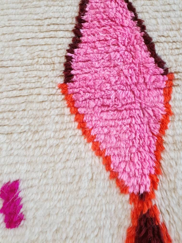 Fine Moroccan rug 5.5x8 original Artist rug, fine Azilal rug Zayania designer rug berber colorful rug  bedroom rug