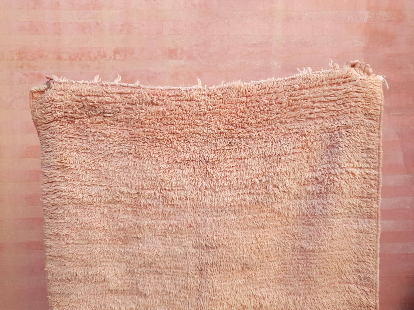 Vintage Moroccan Rug Gorgeous Blush Pink Peac Boujaad rug 3.8x7.2 Sands unique blush soft tones rug, bedroom beni ourain rug faded solid rug