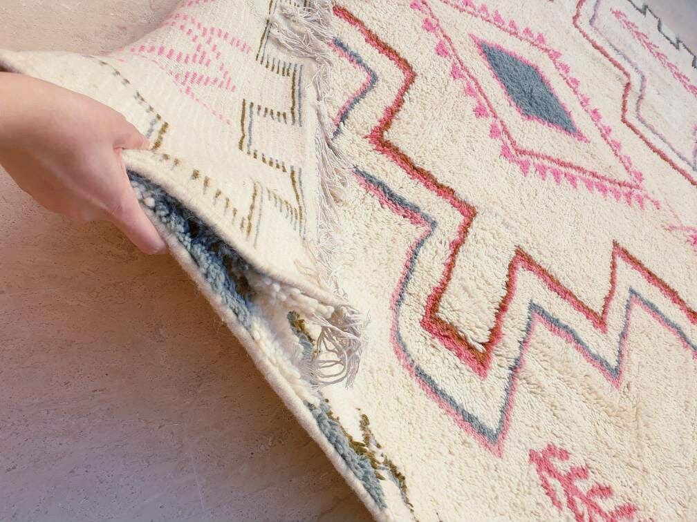 Stunning Moroccan Rug 8.6x10.1 Softest  Azilal Rug, By Me Authentic Atlas Wool Rug, arge berber Pink bedroom rug