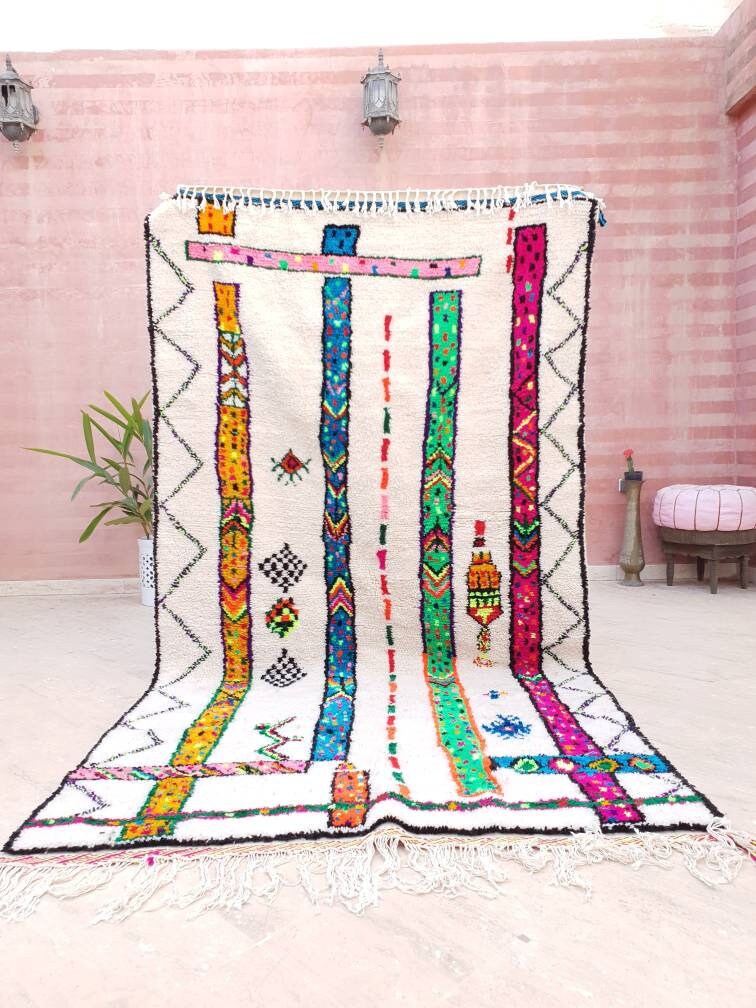 50% OFF CLOSING SALE Fine Moroccan Rug 5x9 Authentic Beni Ourain Rug, Unique Berber handmade rug  living room rug bedroom rug nursery rug