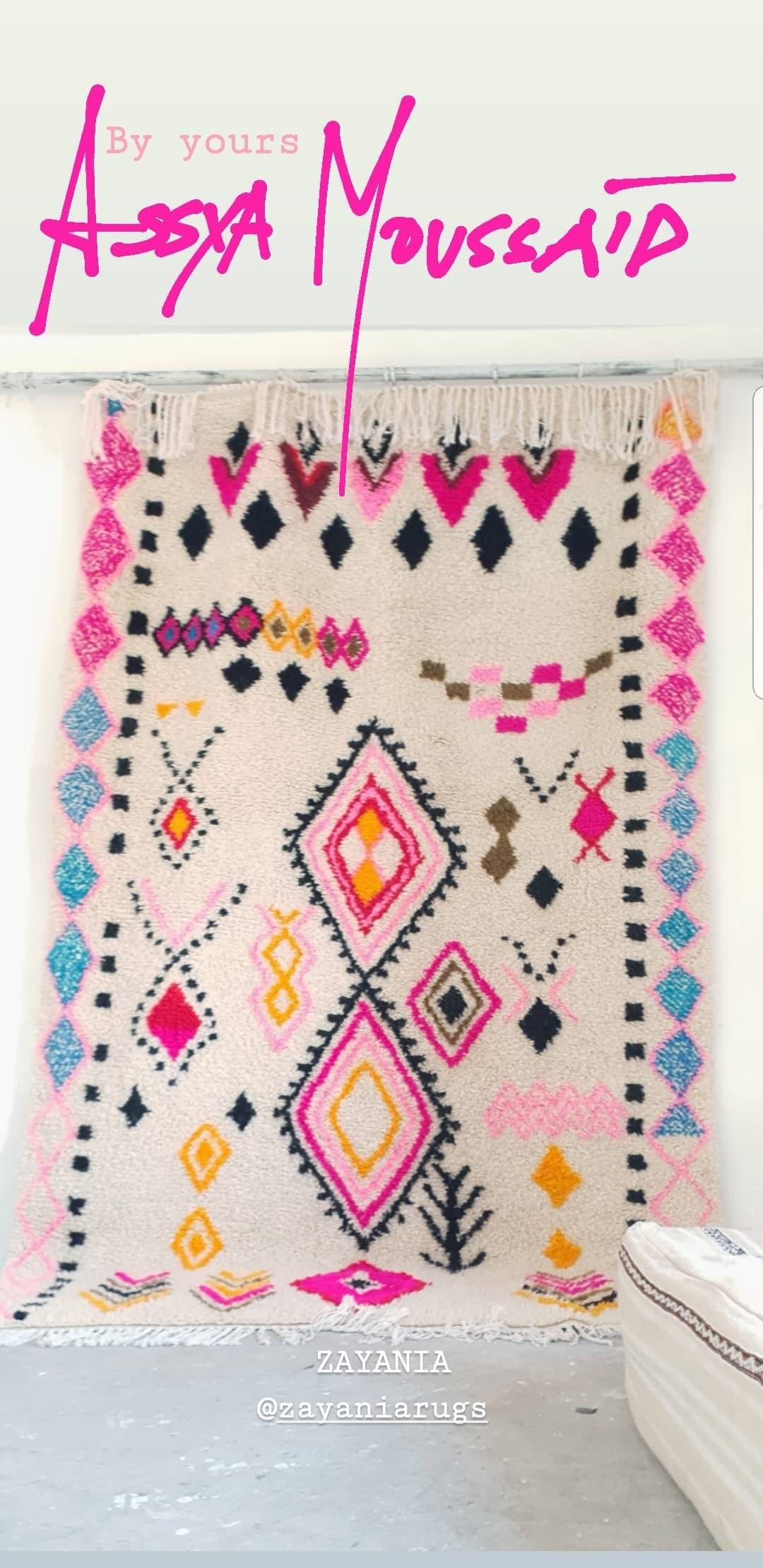 Fine Moroccan rug, 5x8 Original Artist rug BY Me, Azilal rug Designer rug Berber colorful rug morrocan rug Bedroom rug living room rug