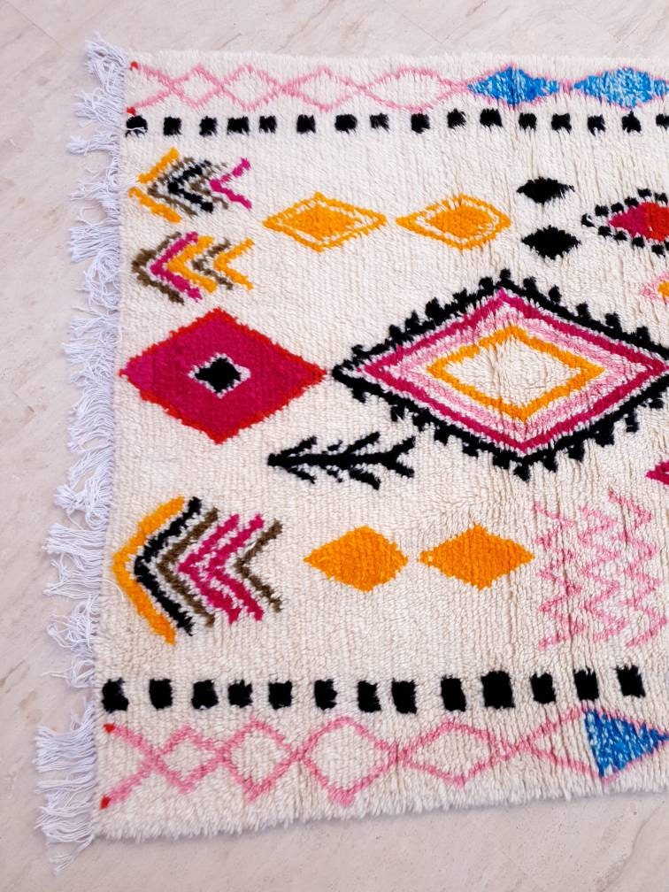 Fine Moroccan rug, 5x8.5 Original Artist rug BY ME, Azilal rug Designer rug Berber colorful rug morrocan rug Bedroom rug living room rug