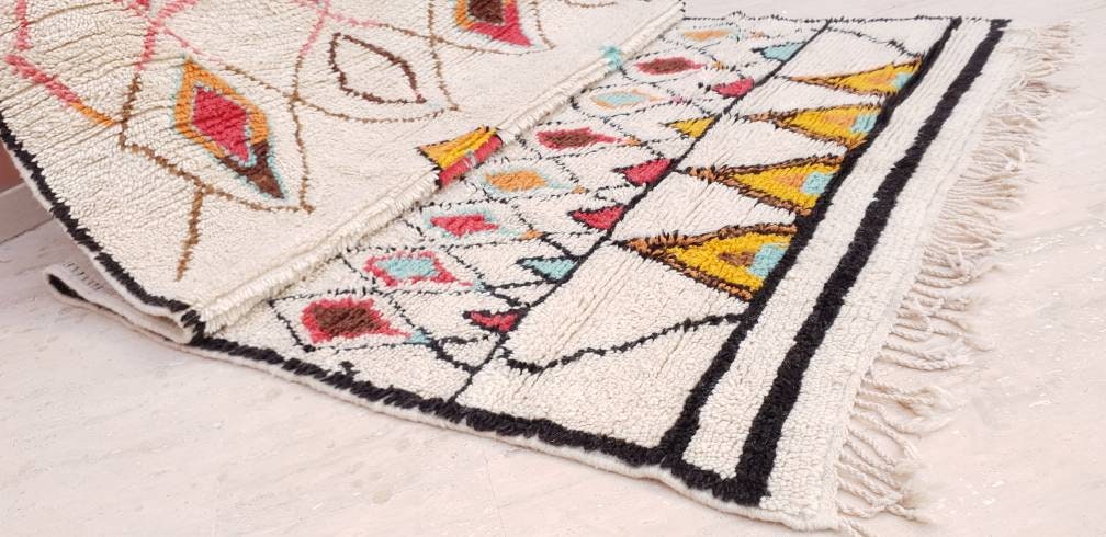Gorgeous Moroccan Rug 5.8×9.3 Soft Designer by ME Berber Azilal Rug, beni ourain rug, Authentic rug Nursery rug bedroom rug  living room rug
