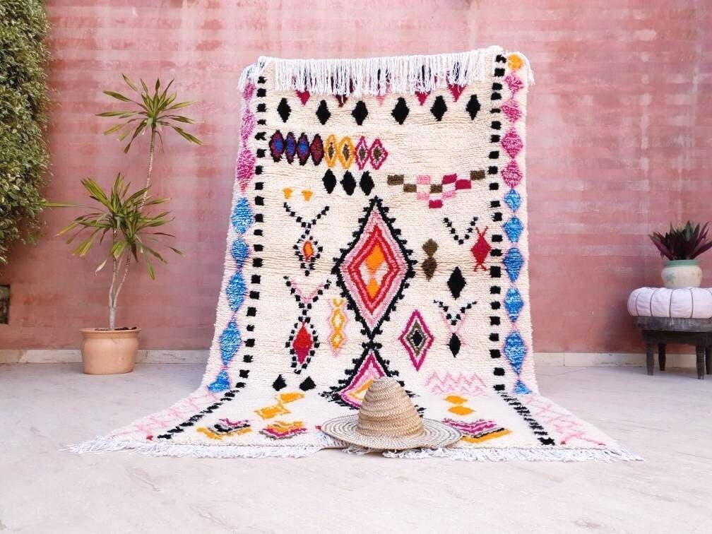 Fine Moroccan rug, 5x8.5 Original Artist rug BY ME, Azilal rug Designer rug Berber colorful rug morrocan rug Bedroom rug living room rug