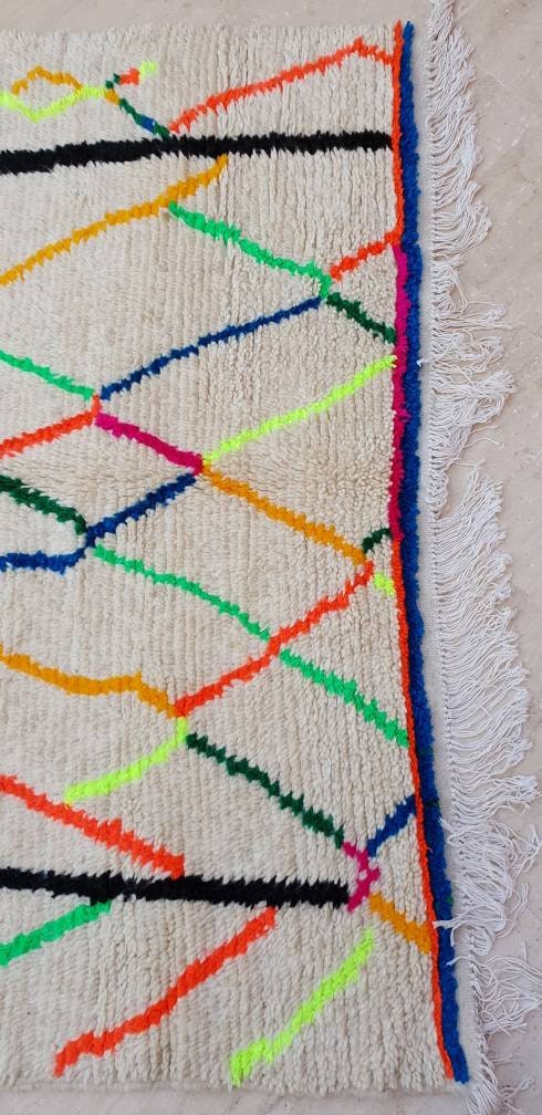 50% OFF CLOSING SALE Authentic Moroccan Rug 5x8 Fine Berber Azilal Rug unique Authentic Moroccan Wool rug soft bedroom rug living rug