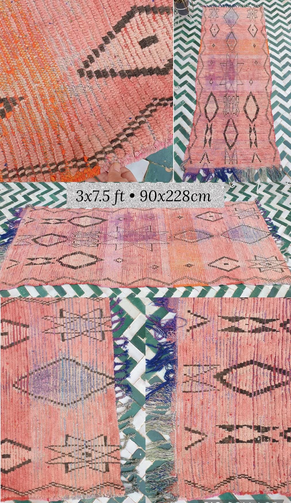 Beautiful  Peach runner rug geometric tribal rug