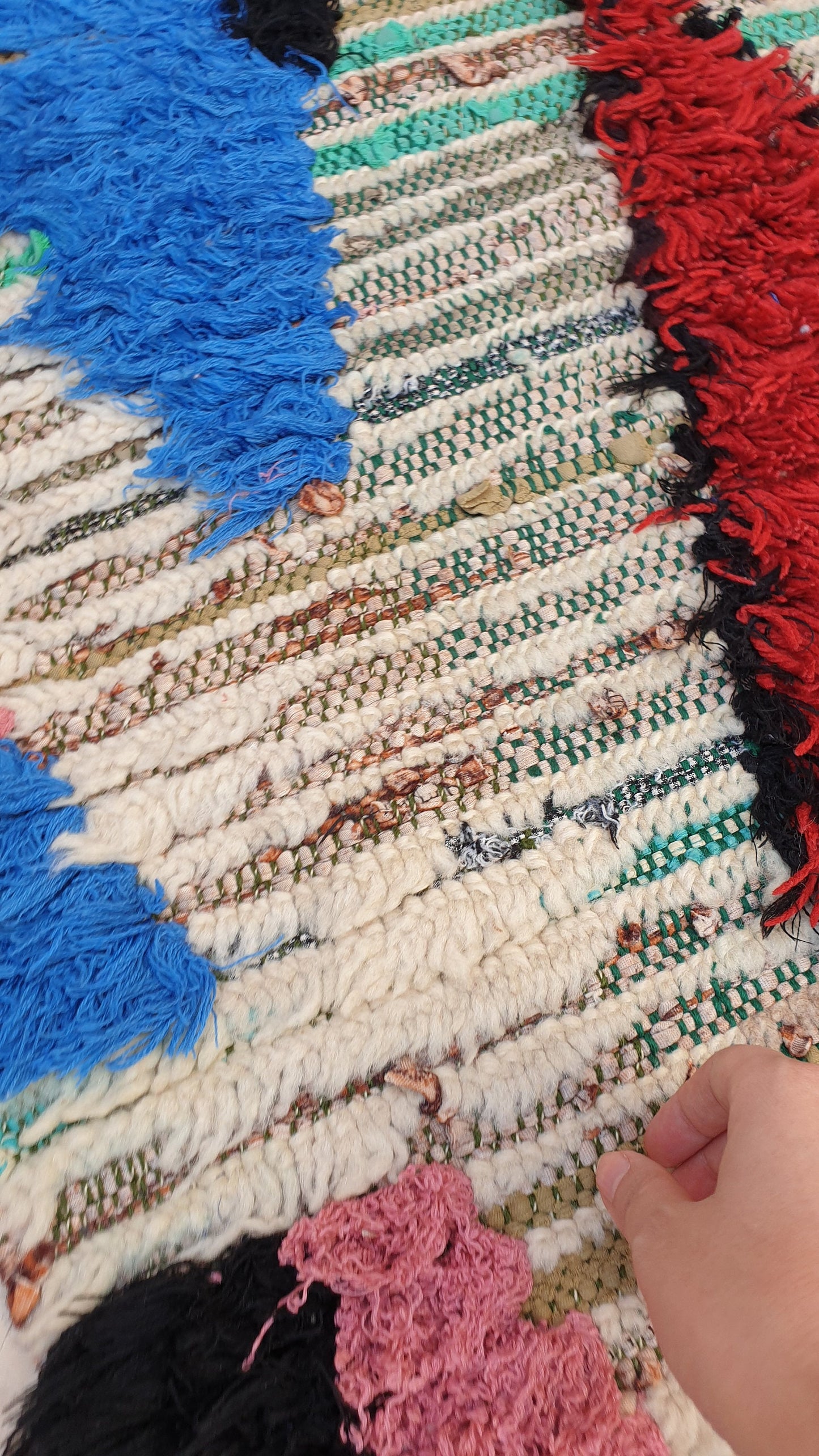 Vintage Moroccan Rug 2.5x5.4 Boucherouite Berber Rug, living room rug, rare morrocan rug bedroom rug accent rug