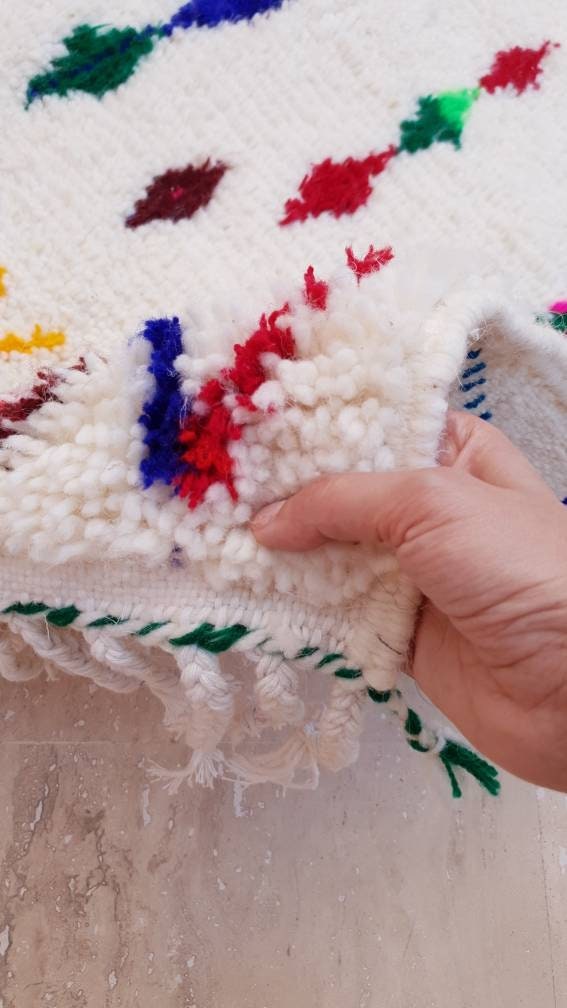 Moroccan rug, Azilal rug "Candy Castle" Colorful Rug Berber wool rug, bedroom rug living room rug nursery bedside children rug