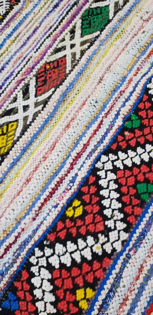 Vintage Moroccwn rug, Kilim Rug 2.9x8.7 Vintage Morrocan kilim Rug, berber rug bedroom rug living room rug boho rug hallway rug boujaad rug