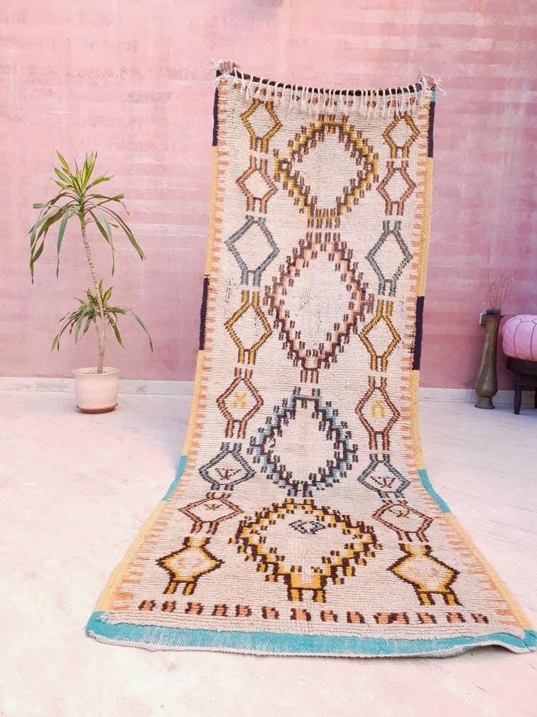 50% OFF CLOSING SALE Vintage Moroccan Rug 3x9 Unique Vintage Runner rug, Berber collector rug berber Rug, Bohemian tribal rug