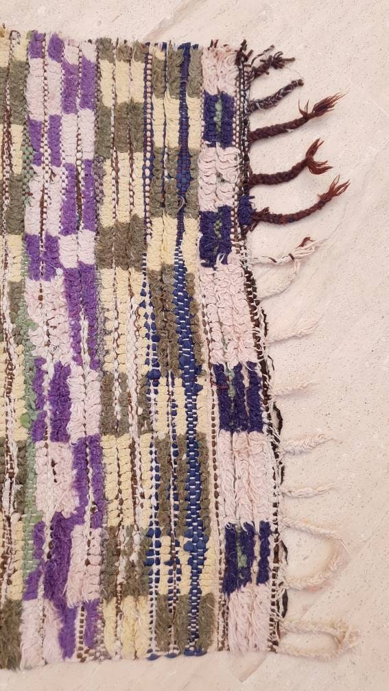 50% OFF CLOSING SALE Vintage Moroccan Rug 2.4x9.2  Stunning Boujaad rug Unique Boujad Runner Rug | Hallway rug | Purple moroccan runner  rug