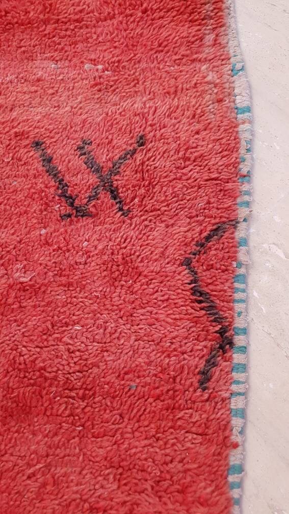 Vintage Moroccan Rug 3.2x12.5 Gorgeous Boujaad Unique runner Rug | Antique Entryway Rug | hallway rug