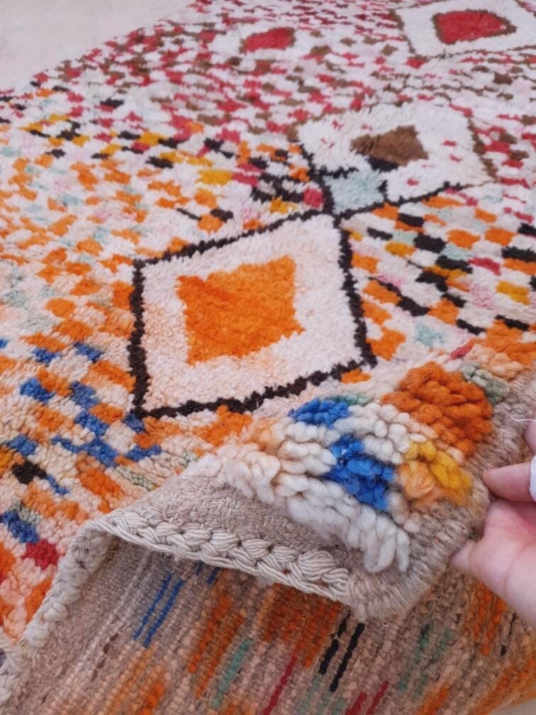 50% OFF CLOSING SALE Vintage Moroccan rug 5x8 boujaad rug gorgeous authentic Berber beige living room rug bedroom rug beni ourain rug