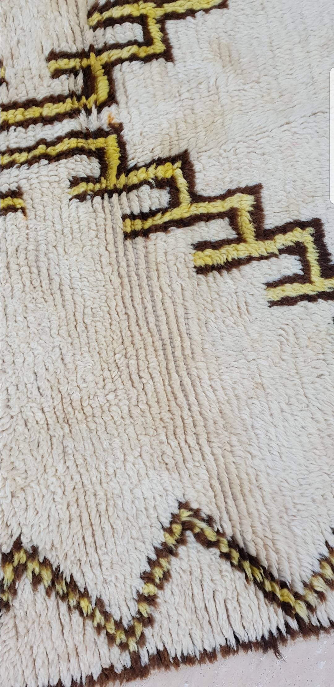 50% OFF CLOSING SALE Vintage morrocan Rug, unique beige Brown yellow Azilal rug, berber rug beni ourain rug boujad rug