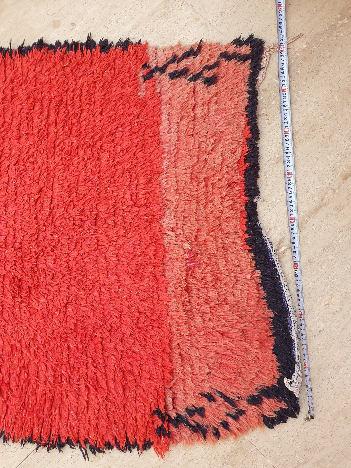 50% OFF CLOSING SALE Vintage Moroccan Rug 3x9.2 Gorgeous Unique Red Boujaad Statement Runner Rug, red living room rug Abstract rug