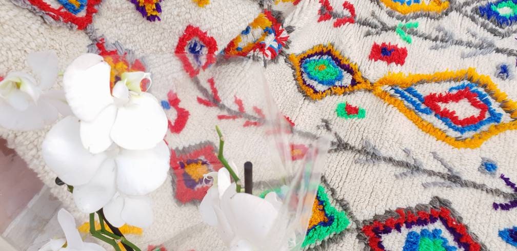 Moroccan rug, 5x8.5 "Fine Azilal Rug "Oil Painting" Artist rug, designer rug berber colorful rug morrocan rug bedroom rug