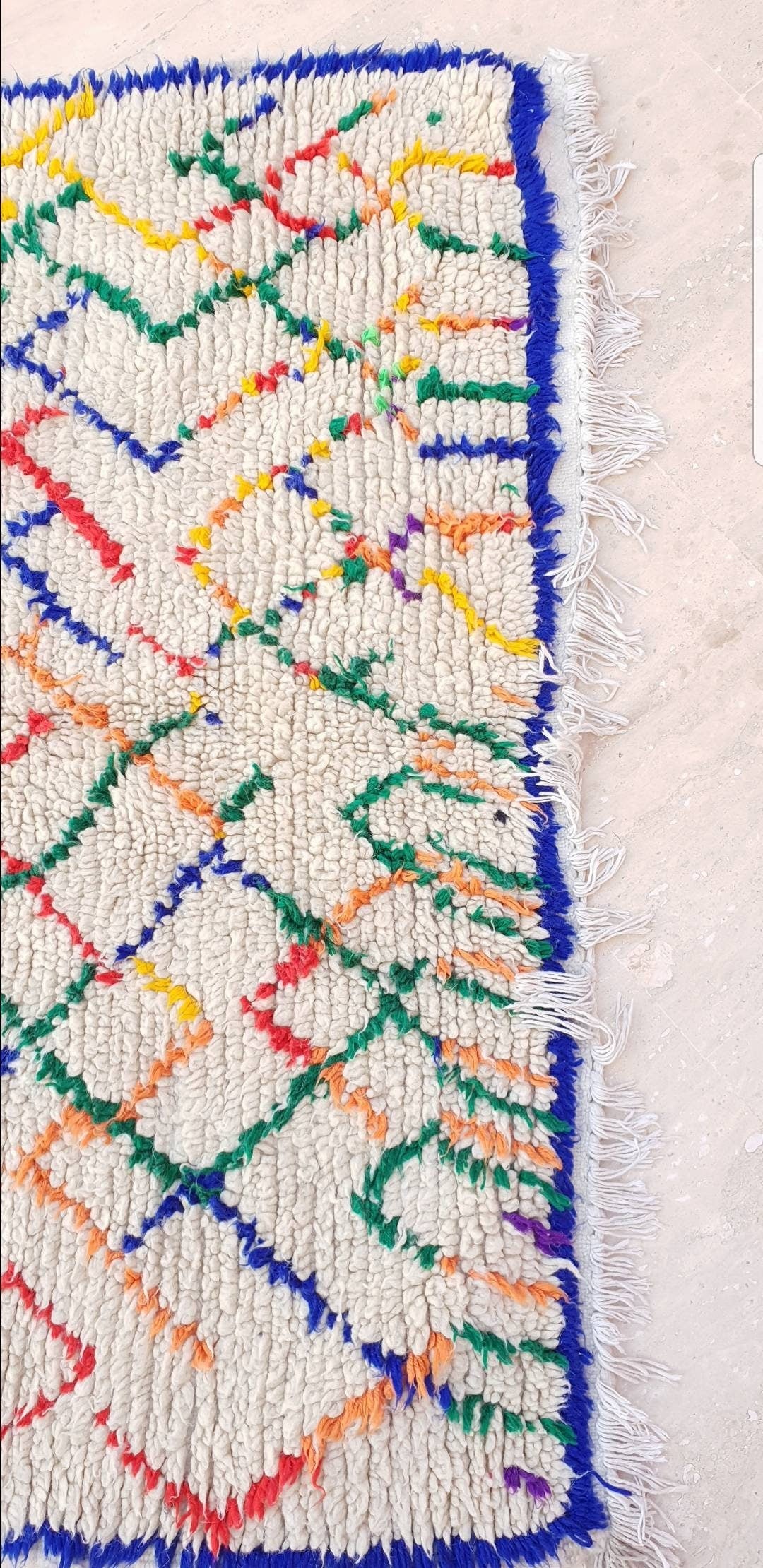 Vintage Moroccan Rug 4×8 ft Berber Azilal Rug, Vintage Beni ourain rug, bedroom rug, living room rug, morrocan carpet, boho rug, tribal rug