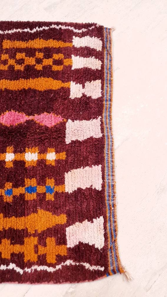 50% OFF CLOSING SALE Gorgeous Moroccan Rug "Sunset in Paradise" 5.4x8.5 Boujaad rug  bedroom rug beni ourain rug Super Pretty Colorful Rug