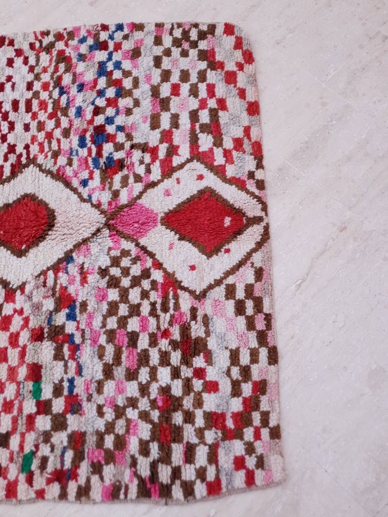 50% OFF CLOSING SALE Vintage Moroccan rug 5x8 boujaad rug gorgeous authentic Berber beige living room rug bedroom rug beni ourain rug